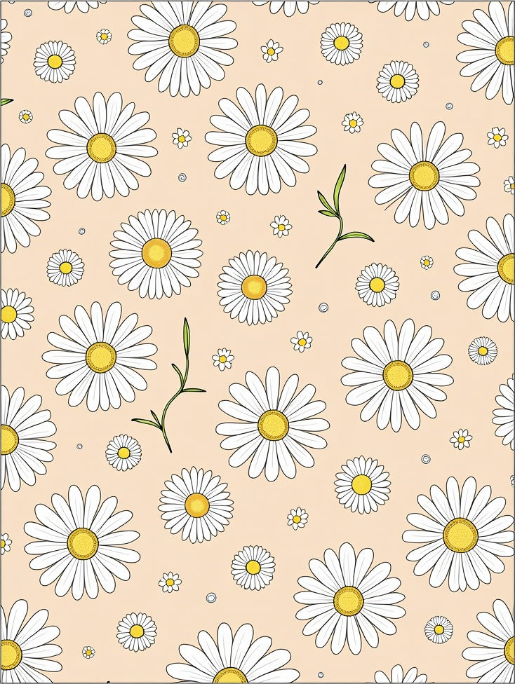 Daisy Flower Pattern Rug