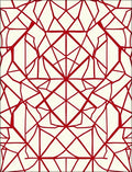 Crimson Geometric Intersecting Lines Rug