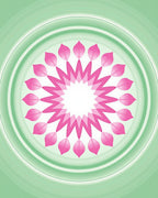 Pink Blossom Zen Mandala Design Rug