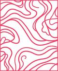 Crimson Wavy Flowing Lines Rug