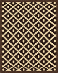 Brown Beige Diamond Geometric Pattern Rug