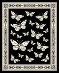 Elegant Butterfly Pattern With Decorative Frame Rug