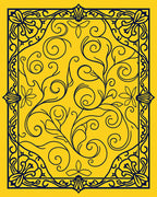Ornate Floral Swirl Pattern Rug