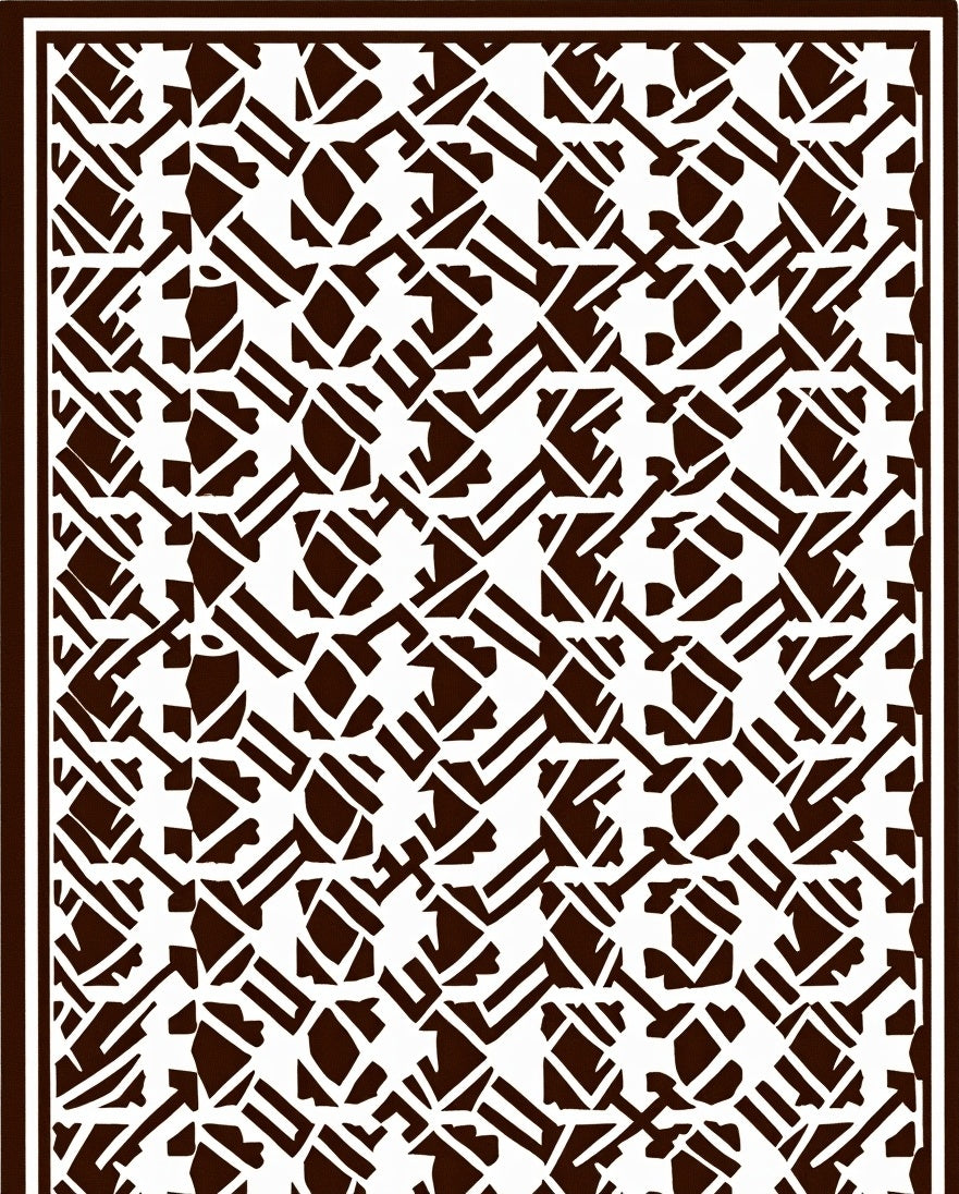 Abstract Geometric Block Pattern Rug