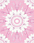 Pink Floral Mandala Inspired Pattern Rug