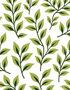 Leafy Branch Pattern Spring Design Rug