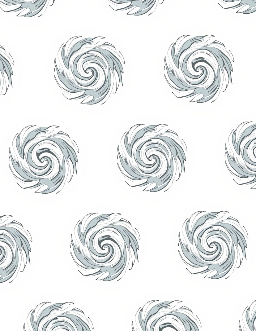 Grey Swirl Abstract Pattern Rug
