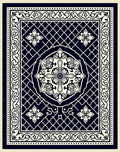 Intricate Floral Lattice Design Rug