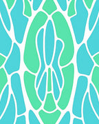 Abstract Stained Glass Mosaic Design Rug