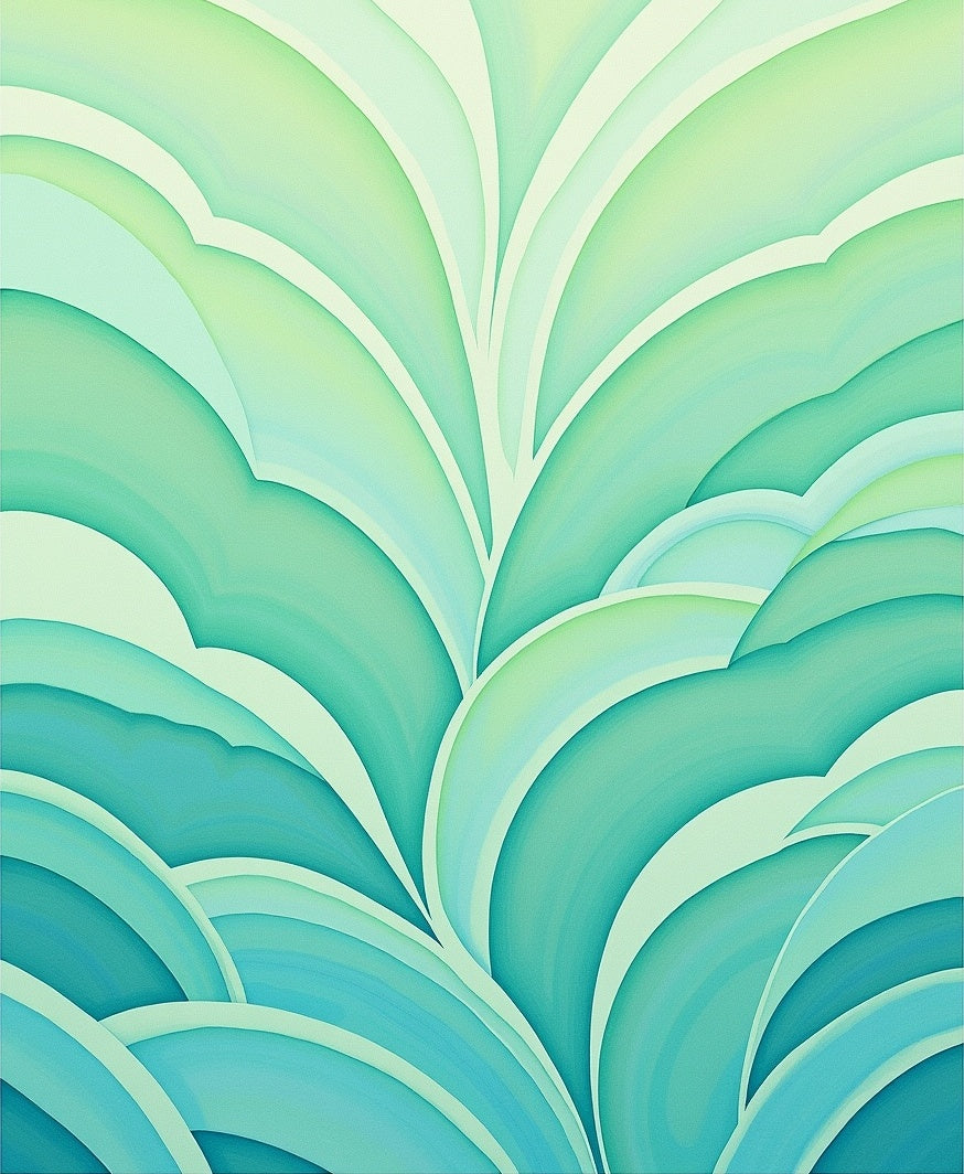 Oceanic Swirls Gradient Pattern Rug