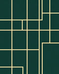Minimalist Teal Geometric Grid Design Rug
