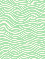 Mint Green Abstract Wavy Lines Pattern Rug