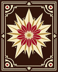 Radiant Starburst Floral Pattern Rug