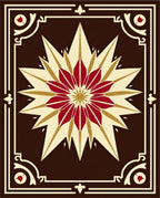 Radiant Starburst Floral Pattern Rug