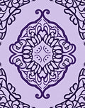 Ornate Paisley Purple Mandala Design Rug
