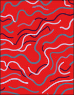 Wavy Lines Abstract Pattern Rug