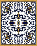 Navajo Inspired Floral Symmetry Rug