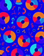 Groovy Vinyl Record Music Pattern Rug
