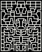 Bold Abstract Geometric Maze Design Rug