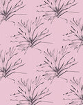 Delicate Sketchy Floral Pink Pattern Rug