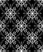 Monochromatic Snowflake Geometric Overlay Rug