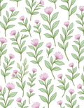 Pink Bloom Botanical Pattern Rug