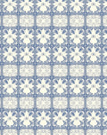 Blue Cream Classic Tile Pattern Rug