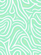 Mint Green Abstract Flow Rug