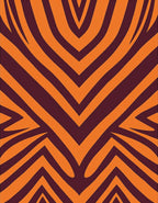 Bold Orange Zebra Stripes Rug
