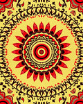 Bold Sunburst Mandala Pattern Rug