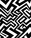 Bold Geometric Maze Pattern Rug