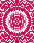 Radiant Fuchsia Mandala Pattern Rug