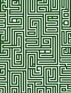 Green Maze Patterned Rug