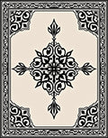 Black White Intricate Mandala Design Rug