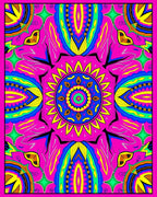 Vibrant Boho Mandala Abstract Design Rug