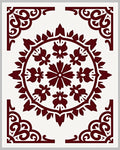 Classic Scroll and Floral Mandala Design Rug