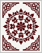Classic Scroll and Floral Mandala Design Rug