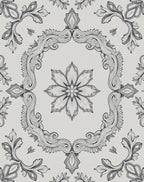 Elegant Floral Scrollwork Pattern Rug