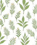 Green Leafy Botanical Pattern Rug