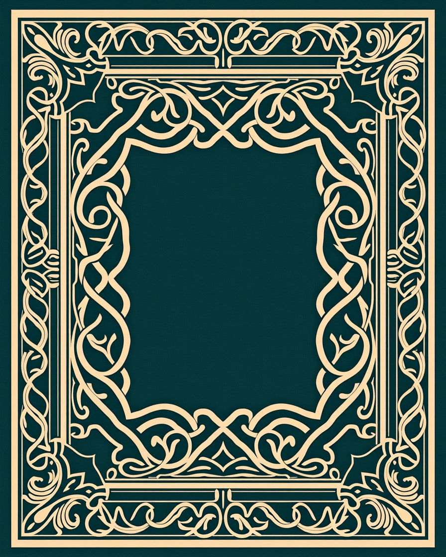 Ornate Intertwined Pattern Beige Rug