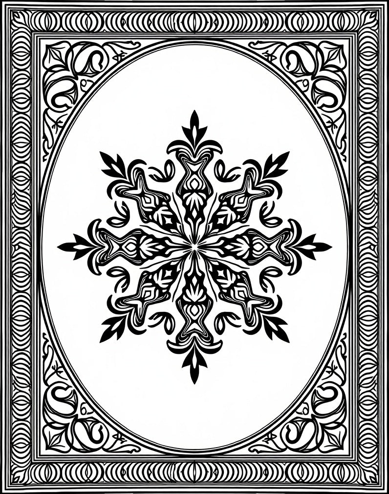 Intricate Floral Star Emblem Rug
