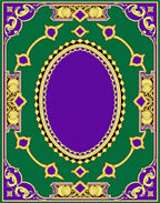 Grand Oval Center Detailed Jewel Rug