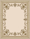 Elegant Floral Vine Border Design Rug