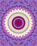 Radiant Mandala Floral Pattern Rug