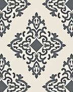 Damask-Inspired Filigree Scroll Pattern Rug