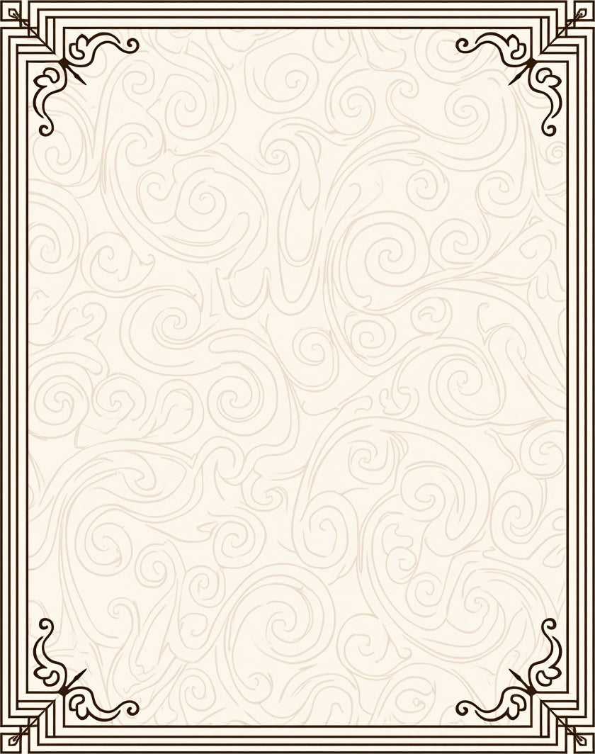 Classic Swirls Ornate Border Rug