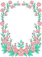 Whimsical Floral Branches Pink Teal Rug