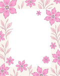 Pink Flower Branches Pattern Rug