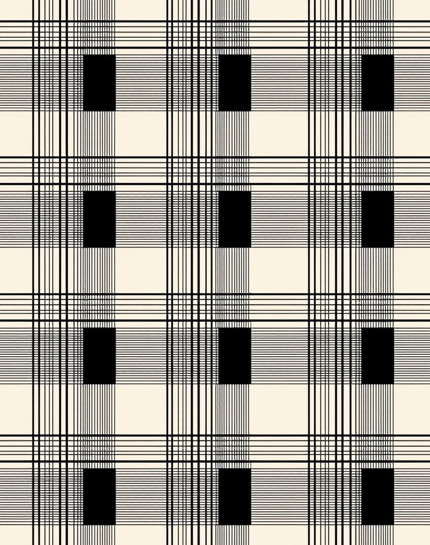 Bold Lines Squares Plaid Design Rug