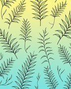 Gradient Leaf Pattern Design Rug
